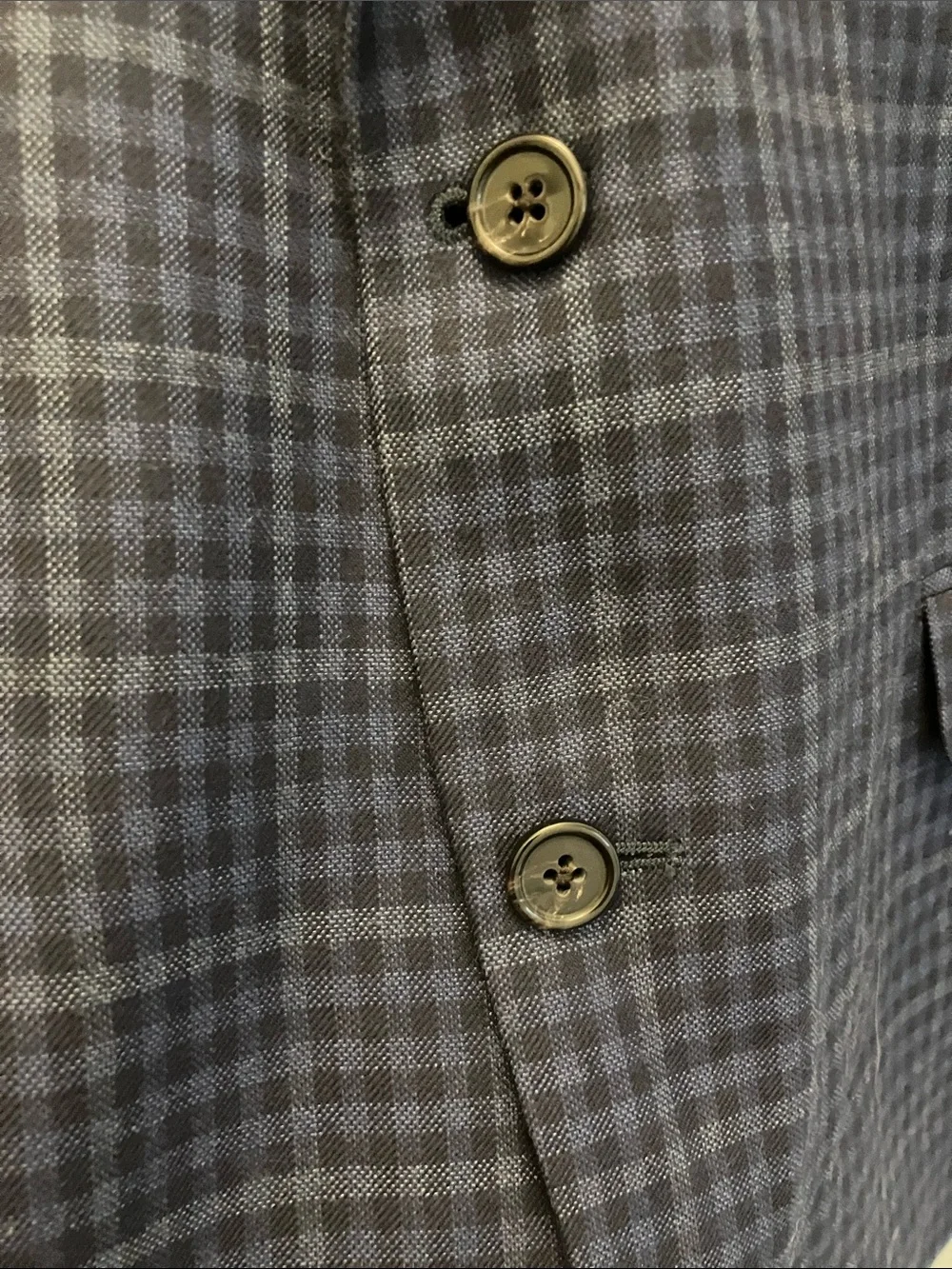 Lauren Ralph Lauren Navy Plaid Sport Coat Blazer